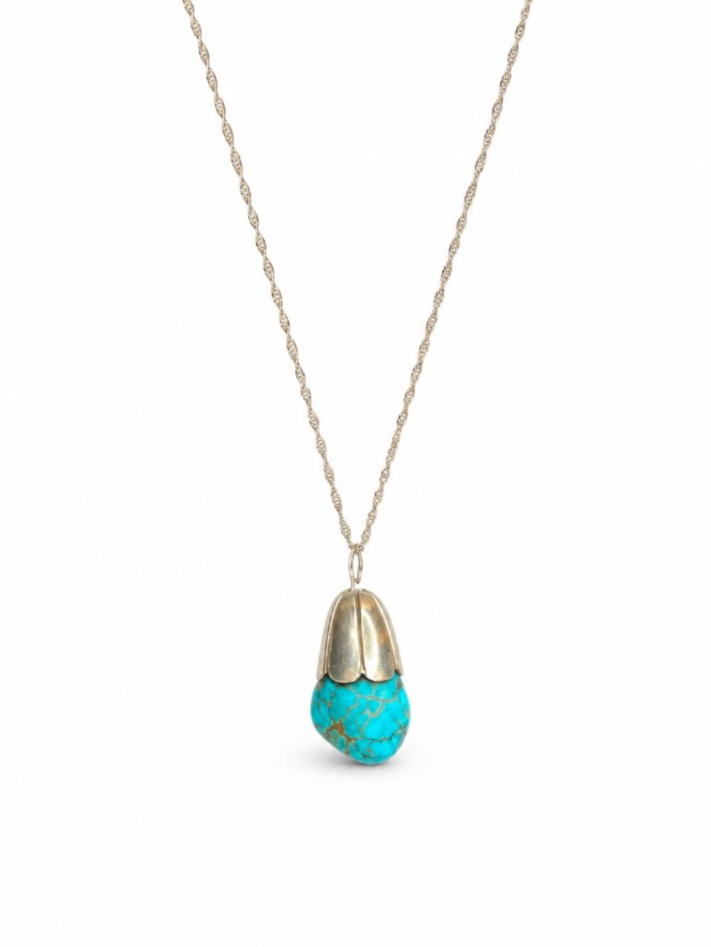 Handmade Howlite Pendant Necklace Sterling Silver Healing Crystal